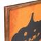 15.75" Black Jack O Lantern Silhouette Halloween Wall Hanging